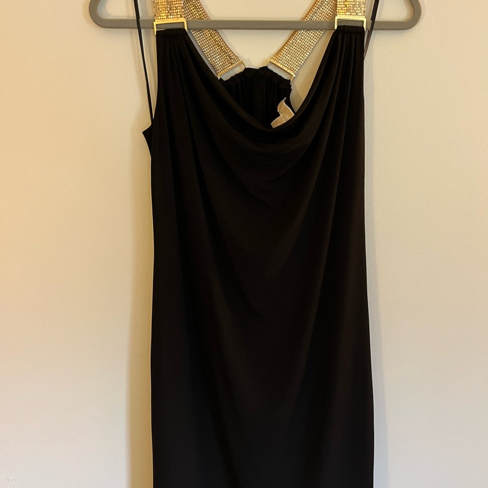 MICHAEL Michael Kors Black Halter Sheath Dress